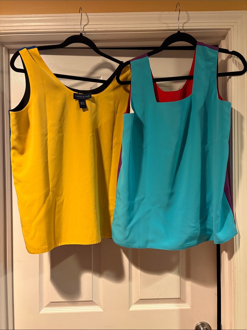 NWT Preston & York Reversible Colorblock Tank in Yellow, Aqua, Red & Purple